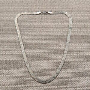 16 Inch Sterling Silver I Love You Hearts Chain Necklace A7119